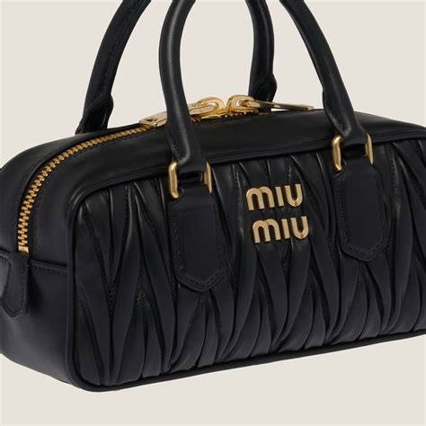 5bd068 miu miu|Black Arcadie Matelassé Nappa Leather Mini.